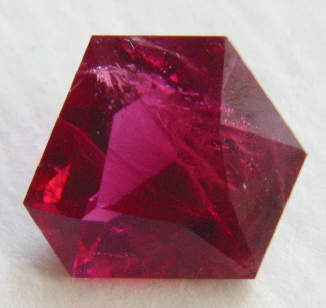Red beryl gemstone