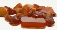 Brown rough amber gemstone