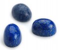 Dyed lapis lazuli cabochons with calcite crystals