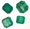 Looose step-cut emeralds