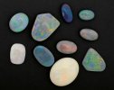 Opal in various play of color
