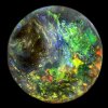 A rare round shape opal which looks like a planet