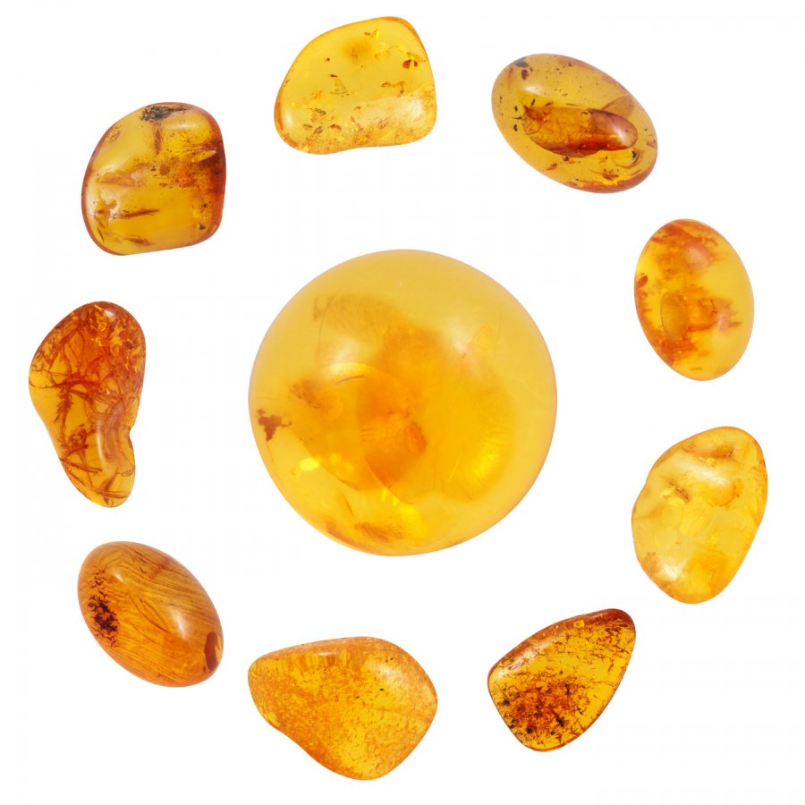 Amber in different shape and size